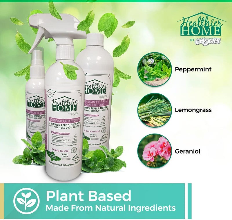 Chomp ! Bed Bug Spray, 3 Pack, Travel Size, Natural, Plant Based Bed Bug Killer, Insect & Pest Control for Home and Hotels for Ants, Bed Bugs, Spiders, Dust Mites, Flys, Peppermint Scent, 3.4 Fl Oz - Image 4